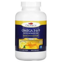 Купить Oslomega, норвежская серия, омега 3-6-9 с маслом бурачника, лимонный вкус, 180 капсул из рыбьего желатина