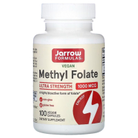 Купить Jarrow Formulas, Methyl Folate, метилфолат, 1000 мкг, 100 вегетарианских капсул
