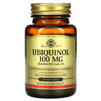 Купить Solgar, Убихинол, Ubiquinol, 100 мг, 50 капсул