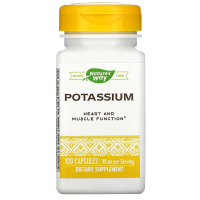 Купить Natures Way, калий, potassium, 99 мг, 100 капсул
