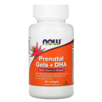 Купить NOW Foods, пренатальный гель с ДГК, Prenatal Gels + DHA, 90 капсул