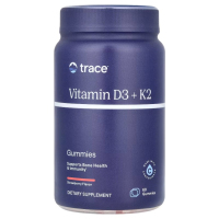 Купить Trace, Витамины D3 и K2, 5000 МЕ, с клубникой, 60 жевательных мармеладок