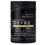 Sports Research, Витамины D3+K2 5000 МЕ, Vitamin D3+K2, 160 растительных капсул
