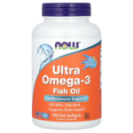 NOW Foods, Ultra Omega-3, 180 мягких таблеток из рыбьего желатина